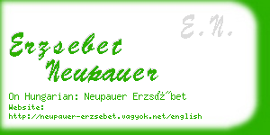 erzsebet neupauer business card